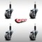 Service Caster 3'' SS Thermoplastic Rubber Wheel Swivel 1'' Expanding Stem Caster Set, 4PK SCC-SSEX20S314-TPRB-1-4 - alternate 3